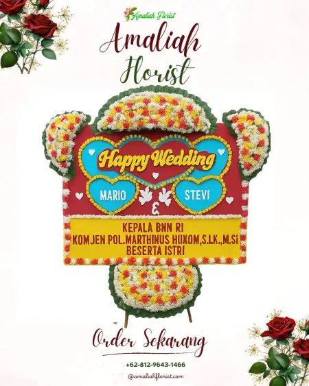 Papan Bunga Pernikahan Pelaga